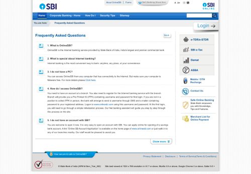 
                            1. Internet Banking - OnlineSBI