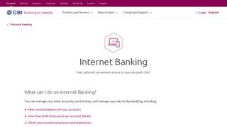 
                            10. Internet Banking | Personal Banking - CBI Bank