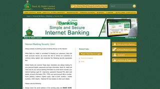 
                            4. Internet Banking Security Alert - Bank AL Habib Limited