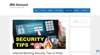 
                            8. Internet Banking Security Tips in Hindi: Safe & Secure ... - MN Hemant