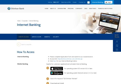
                            4. Internet Banking | Shinhan bank