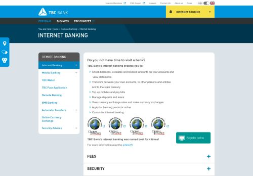 
                            2. Internet Banking - TBC Bank