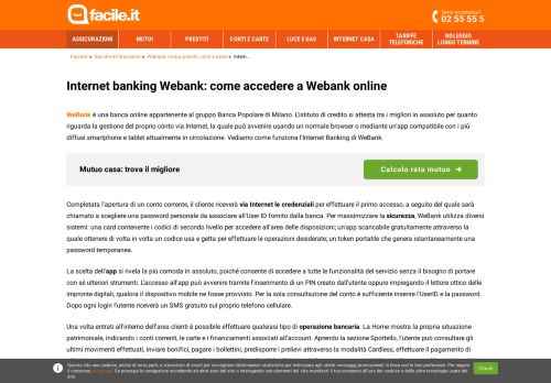 
                            2. Internet banking Webank | Facile.it