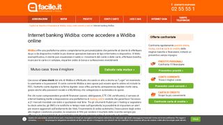 
                            13. Internet banking Widiba | Facile.it