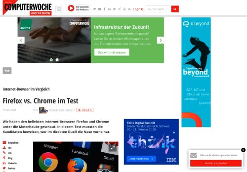 
                            10. Internet-Browser im Vergleich: Firefox vs. Chrome im Test ...