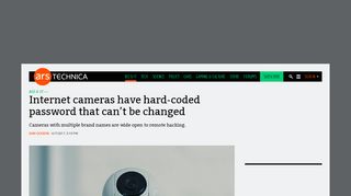 
                            13. Internet cameras have hard-coded password that can't be changed ...