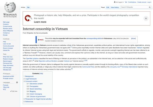 
                            7. Internet censorship in Vietnam - Wikipedia