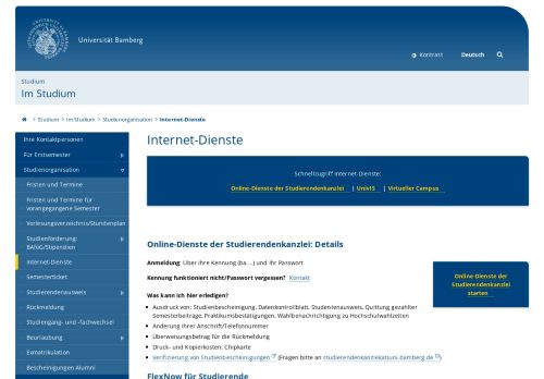 
                            6. Internet-Dienste - Otto-Friedrich-Universität Bamberg