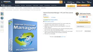 
                            12. Internet Download Manager 1 PC Life Time License (CD) - Amazon.in