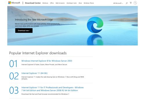 
                            11. Internet Explorer - Microsoft Download Center