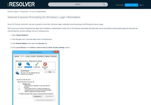 
                            10. Internet Explorer Prompting for Windows Login Information – Resolver ...