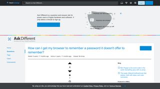 
                            6. internet - How can I get my browser to remember a password it ...
