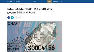 
                            11. Internet-Identität: UBS stellt sich gegen SBB und Post - Handelszeitung