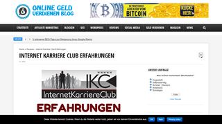 
                            1. Internet Karriere Club Erfahrungen Testbericht über die Mitgliedschaft