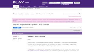 
                            3. Internet Logowanie a panelu Play Online - Forum Play