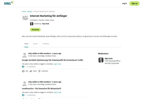 
                            10. Internet Marketing für Anfänger | XING