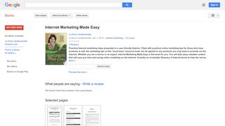 
                            12. Internet Marketing Made Easy - Google Books Result