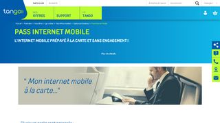 
                            8. Internet mobile sans engagement : Pass Internet Mobile | Option Tango