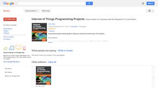 
                            11. Internet of Things Programming Projects: Build modern IoT solutions ...
