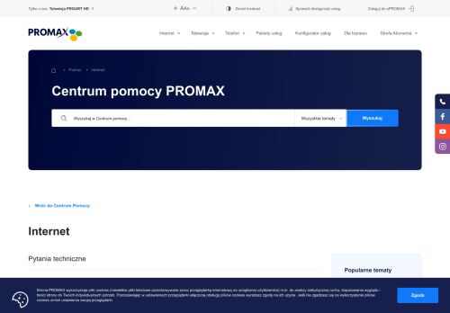 
                            8. Internet - PROMAX - telewizja, internet, telefon Krotoszyn, Jarocin ...