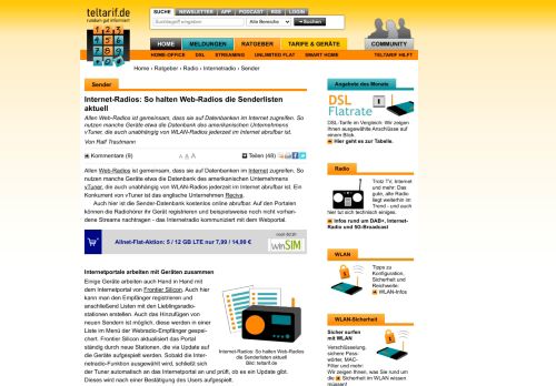 
                            8. Internet-Radios: So halten Web-Radios die Senderlisten aktuell - Teltarif