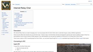 
                            7. Internet Relay Chat - Wurmpedia