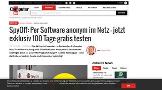 
                            8. Internet-Tarnkappe SpyOff zum Aktionspreis! - COMPUTER BILD