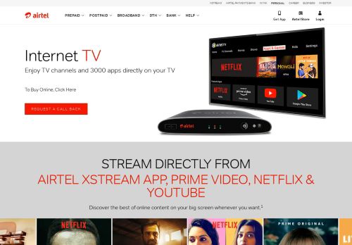 
                            6. Internet TV - Airtel