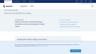
                            2. Internet und WLAN einrichten - Hilfe | Swisscom