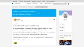 
                            4. Internet works but games can't connect - Telstra Crowdsupport - 415350