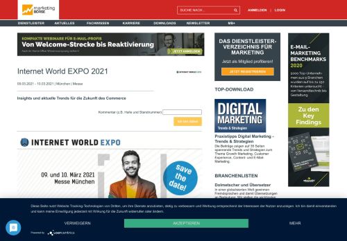 
                            10. Internet World EXPO | Marketing-BÖRSE