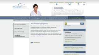 
                            3. Internetauftritt der Frankenklinik Bad Kissingen - Ihre berufliche ...