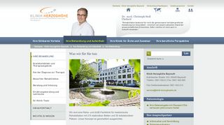 
                            7. Internetauftritt der Klinik Herzoghöhe Bayreuth - Ihre Behandlung