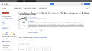 
                            9. Internetbasierte Customer-Self-Service-Instrumente im ...