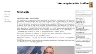 
                            9. Internetgalerie Uta Steffen: Startseite