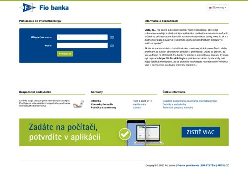 
                            4. Internetové bankovníctvo | Fio banka