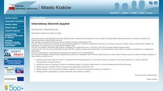 
                            11. Internetowy Dziennik Zapytań - Urząd Miasta Krakowa