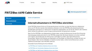 
                            6. Internetrufnummern in FRITZ!Box einrichten | FRITZ!Box 6490 Cable ...