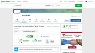 
                            11. Internshala Internshala Student Partner Reviews | Glassdoor.co.in