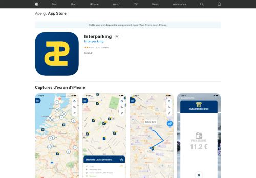 
                            10. Interparking dans l'App Store - iTunes - Apple