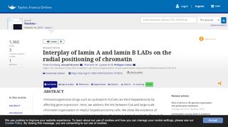 
                            10. Interplay of lamin A and lamin B LADs on the radial positioning of ...