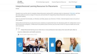 
                            13. Interprofessional Learning Resources for Placements – Resources for ...