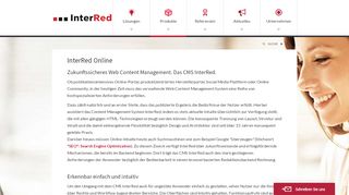 
                            3. InterRed - Web Content Management mit InterRed Online