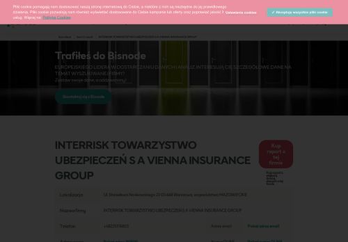 
                            10. interrisk towarzystwo ubezpieczeń s a vienna insurance group - Bisnode