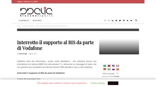 
                            12. Interrotto il supporto al BIS da parte di Vodafone - BlackBerryClic
