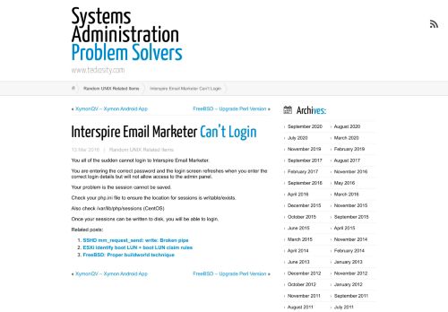 
                            6. Interspire Email Marketer Can't Login - Systems Administration ...