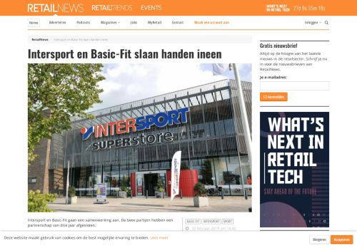 
                            6. Intersport en Basic-Fit slaan handen ineen - RetailNews.nl