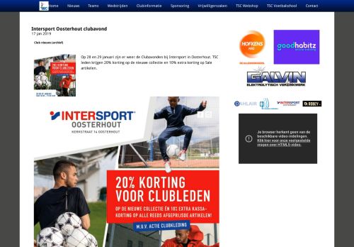 
                            11. Intersport Oosterhout clubavond | vv TSC