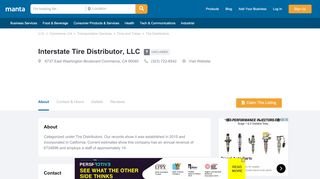 
                            12. Interstate Tire Distributor Commerce CA, 90040 – Manta.com