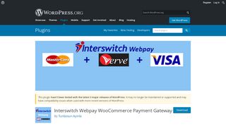 
                            10. Interswitch Webpay WooCommerce Payment Gateway | WordPress.org